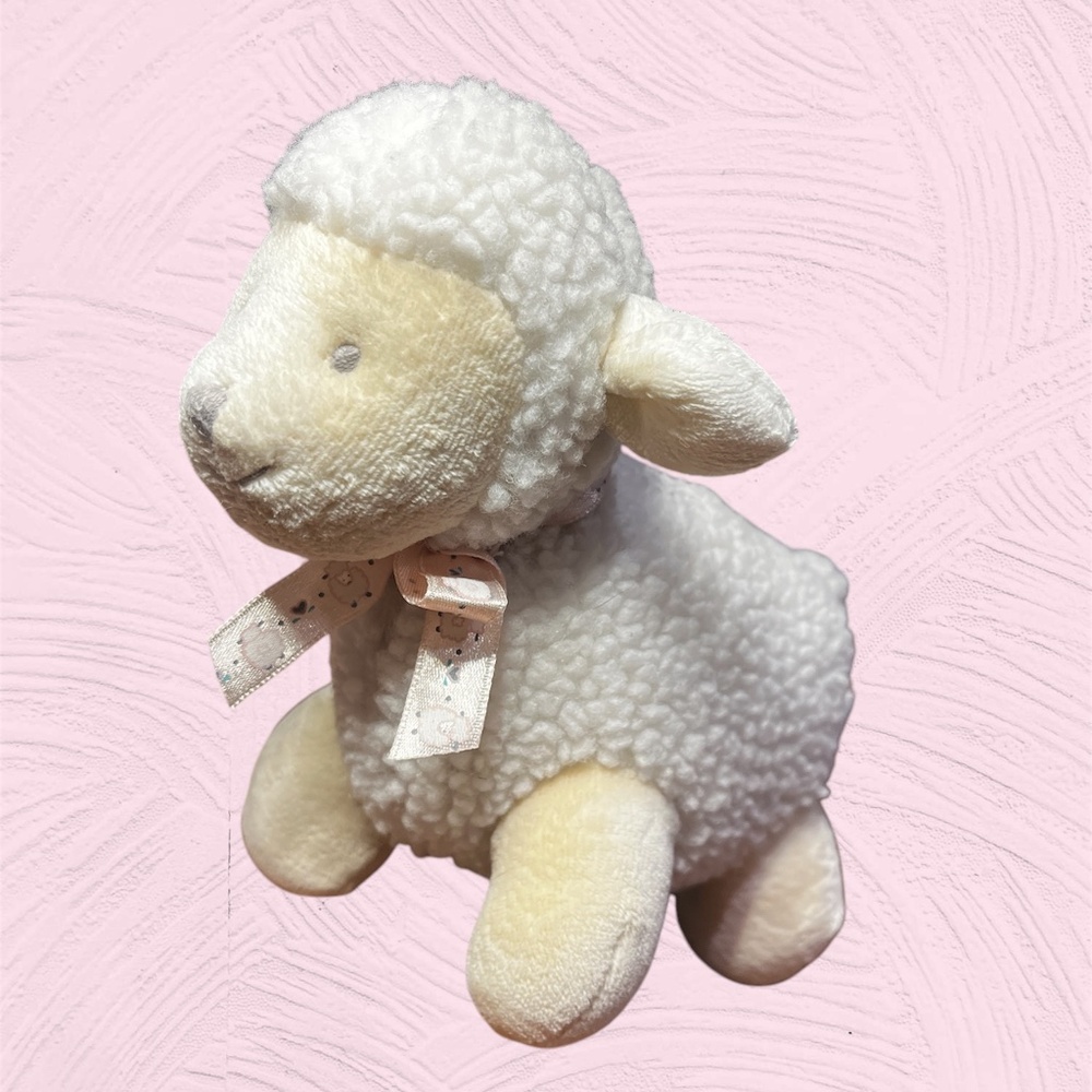 Koala Baby - Plush Lamb - White, Gray, Pink - Stuffed animal has internal rattle